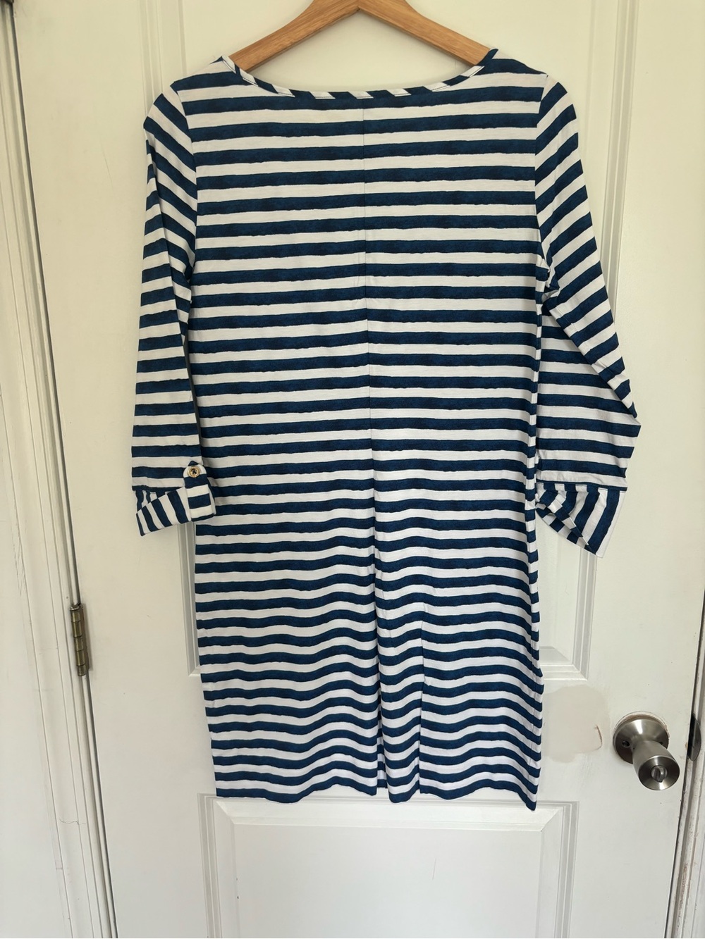Lily Pulitzer Casual Dress Blue & White Stripe 3/4 Sleeve S - Picture 3 of 11